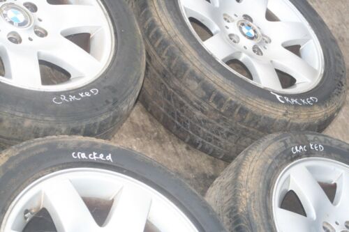 2004 BMW 318CI E46 CONVERTIBLE. SET OF 4 ALLOY WHEELS 205/55/16 TYRES DAMAGED